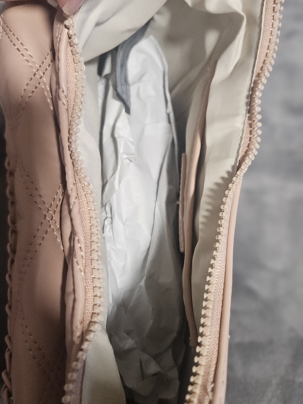 Kendall & Kylie Quilted Leather Crossbody Bag in Nude - Picture 7 of 10